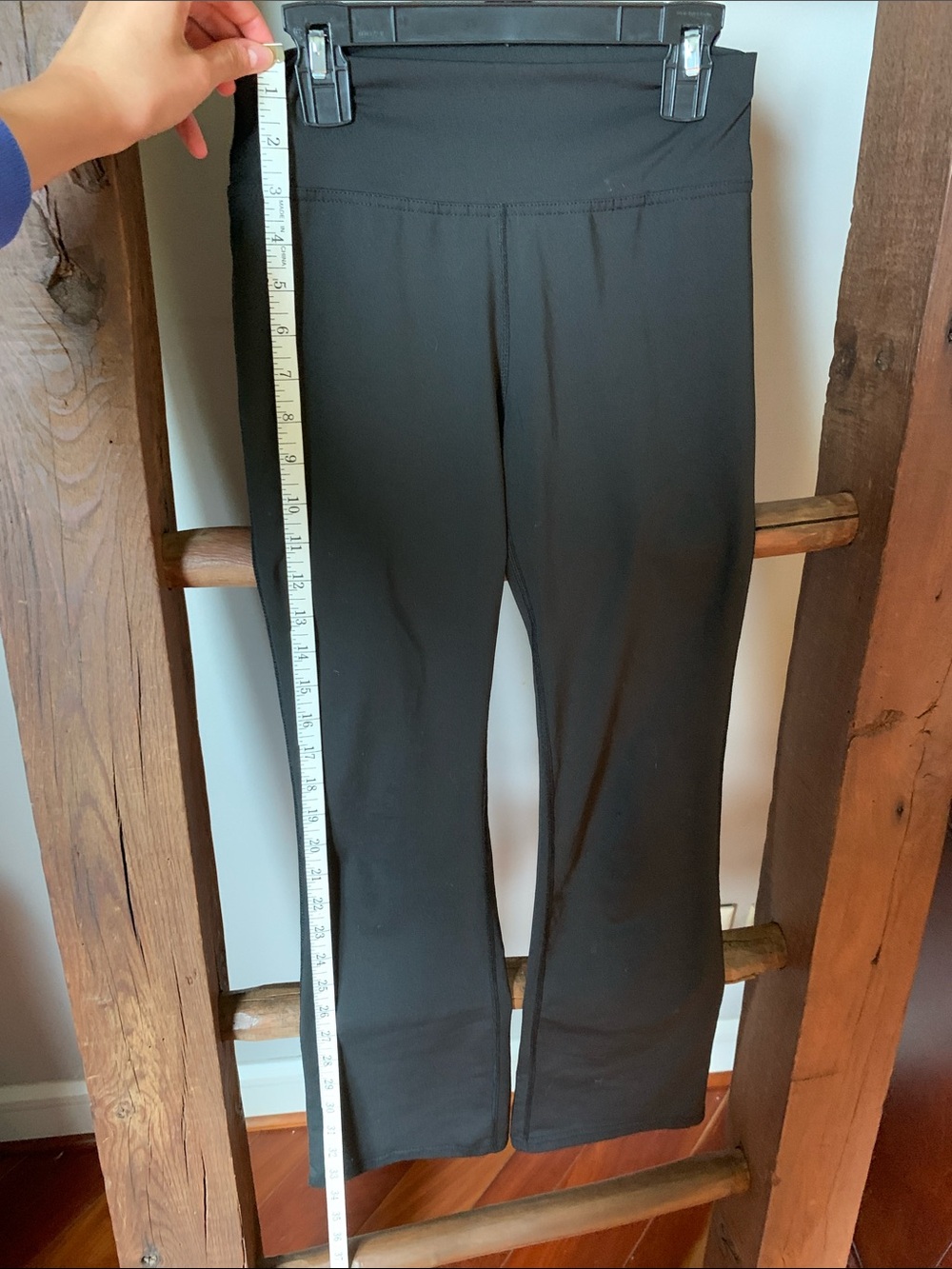 Girls black flare leggings